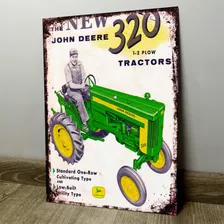 Cartel Chapa Jhon Deere Vintage Miden 30 X 20