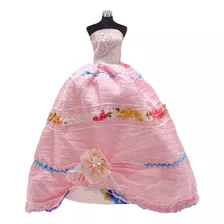 Vestido De Vestidos De Algodón Rosa Peregrino Para Muñecas D