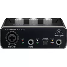 Interface De Áudio Behringer Um2 Usb U-phoria Xrl Trs