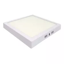 Plafón Led Cuadrado De Aplicar 12w Resiliente Blanco Neutro