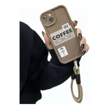 Funda Silicona Coffe Con Holder Para iPhone 11