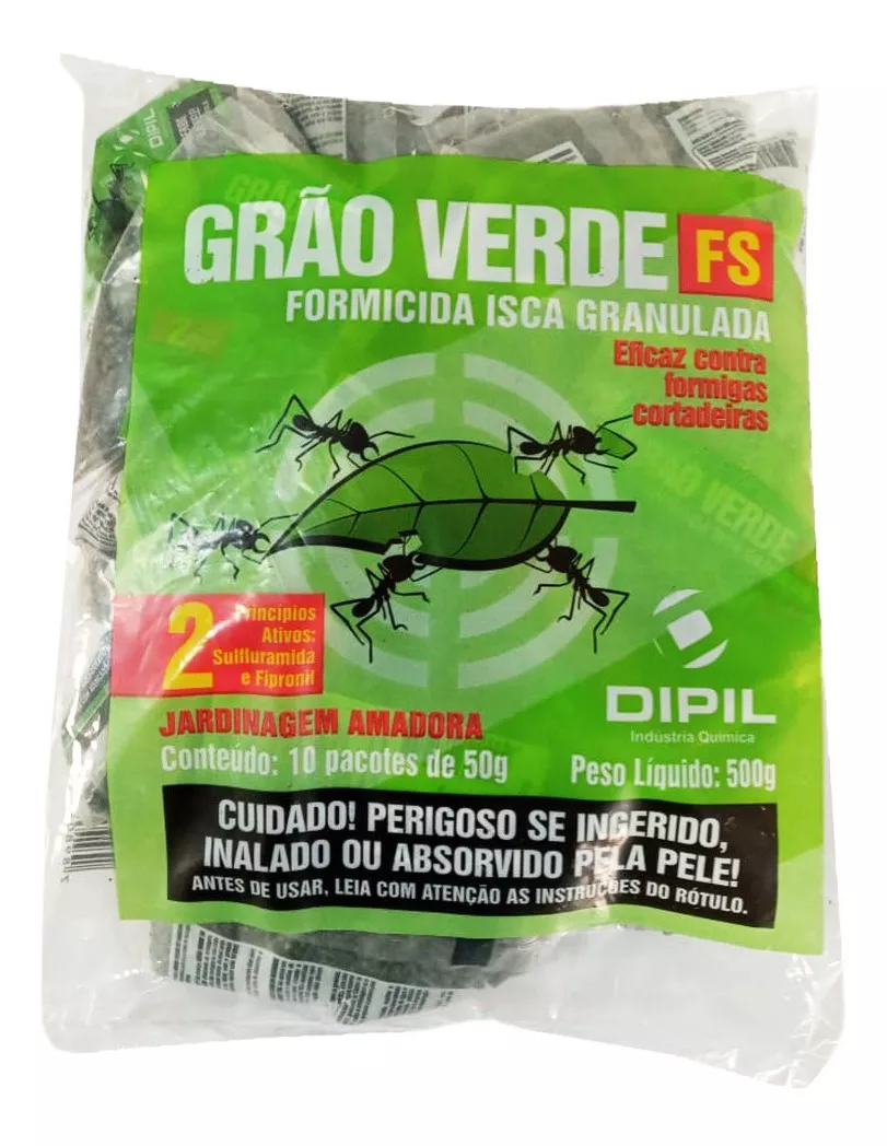 Grão Verde Granulado Formiga Cortadeira 10x50g Promoção
