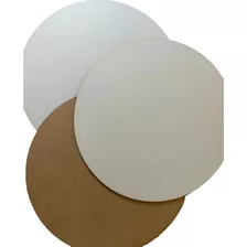 10 Círculos Para Manualidades 20cm Madera Blanca O Natural