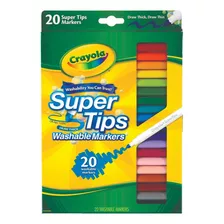 Super Tips Crayola Set 20 Plumones Lavables