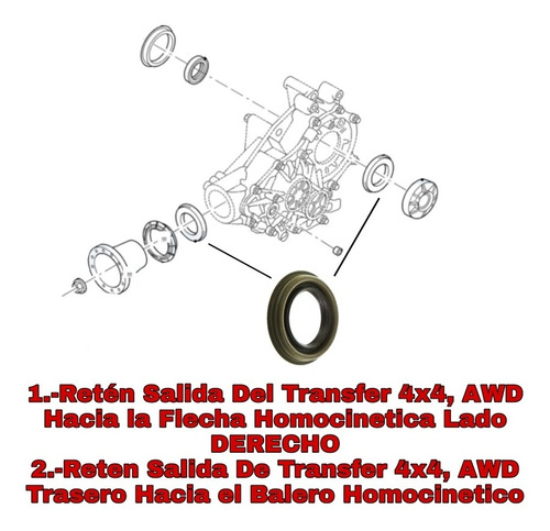 Retn Salida Transfer 4x4 Ldo. Derecho Ford Escape 2001-2012 Foto 6