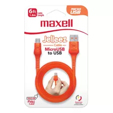 Cable Maxell Flex Jelleez Flex Micro Usb Naranja