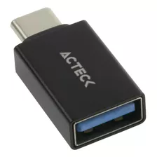 Adaptador Acteck Shift Plus Au210 Usb Tipo C A Usb A Negro