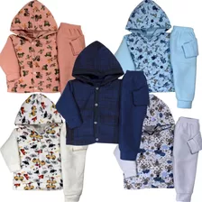 Kit 5 Conjunto Inverno Soft Infantil Roupa De Frio Menino