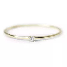 Anel Ouro Pedra 7 Pontos Diamante Aparador Solitário Noiva