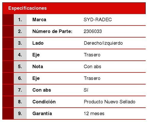 1 Maza De Rueda Trasera De Primera Patriot 07/15 Foto 2