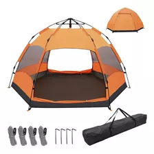 Carpa Autoarmable Camping Playa Koa Outdoor Uni-0078 Naranja - 4 Personas Automatica