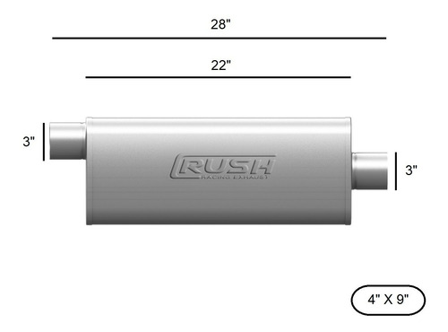 Mofle Escape Deportivo Rush Racing Exhaust R-sc3-22 3 PuLG.  Foto 4