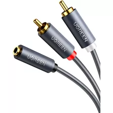 Cable Audio Ugreen 3.5mm Auxiliar Hembra A 2rca Macho 25cm