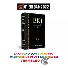 Bíblia De Estudo King James - Bkj 1611 Preta Editora Bv Book