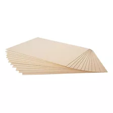 Kit 20 Plaquinha Mdf Cru 10x25 Cm Regua Base Mdf Artesanato