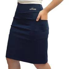 Short Saia Fitness Modesta Poliamida Allas Uv50+academia