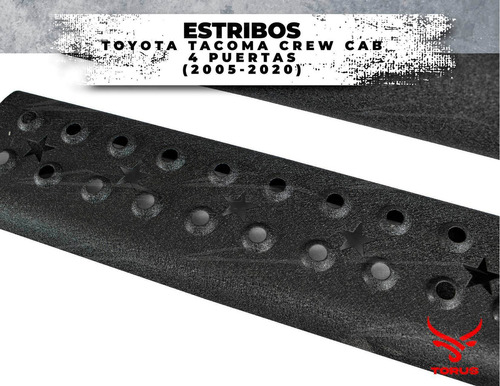 Estribos Tacoma Toyota 2005-2020 Acero Rock Slider Torus Foto 4