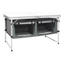 Mesa De Camping Con 2 Cajones De Almacenamiento Plegable Santu Home & Deco