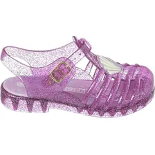 Sandalia Infantil Feminina Bebe Cristal Glitter Coração Leve