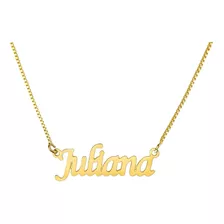 1 Colar De Nome Juliana, Semijoia, Banhado Ouro 18k, Atacado