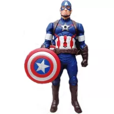 Boneco Vingador Avengers Capitão América 30 Cm C/ Som E Lu