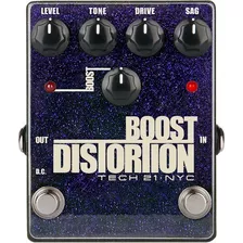 Pedal Tech 21 Analog Distortion Clean Boost Metallic Series