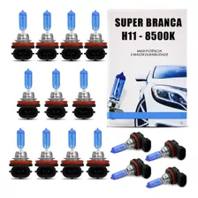 Kit 15 Lâmpadas Super Branca H11 8500k 55w 12v Efeito Xênon