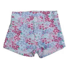 Short Verano Beba 9 A 36 Meses C/ Elástico Floreado Calidad