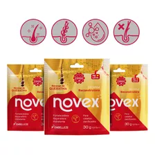 Kit 3 Sache Choque Recarga Queratina Novex Embelleze 30g