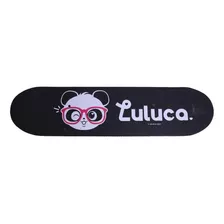 Skate Radical Luluca Original Com Acessórios Rosa Capacete