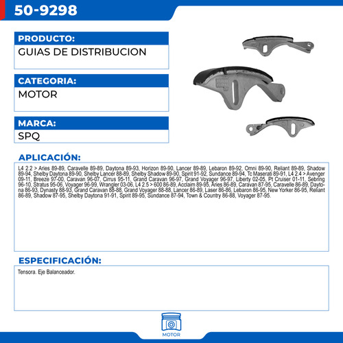 Gua De Distribucin Dodge Spirit 1989-1995 L4 2.5 Foto 5