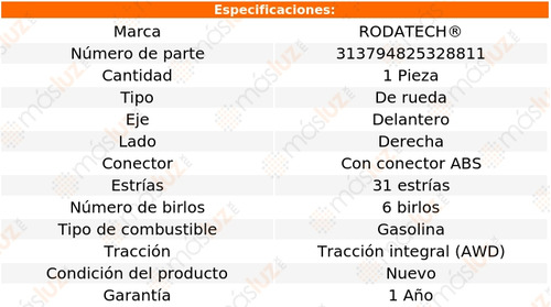 1- Maza Rueda Delantera Der Durango V8 4.7l 00/03 Rodatech Foto 5