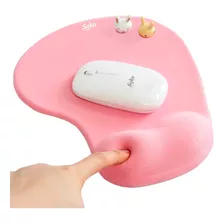 Tapete Ergonomico Para Raton De Gel Silicon Antideslizante Color Rosa