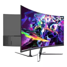 Monitor Gamer Curvo Pc Hdmi Led 100 Hz 24 Fhd Bocina Negro