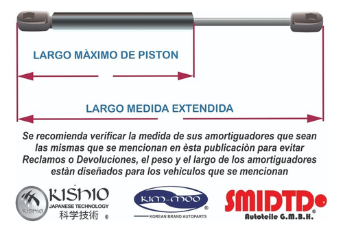 2 Amortiguadores Cajuela Chevrolet Malibu 3.5 04-08 33.5 Cm Foto 5