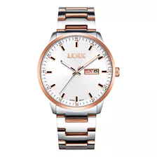 Reloj Loix Hombre La2102-3 Plateado Con Oro Rosa