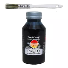 Tinta Preta Couro Legitimo Jaqueta Tenis Bota Sapato 250ml