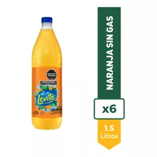 Agua Saborizada Levite 1.5l Naranja Sin Gas La Barra Pack X6