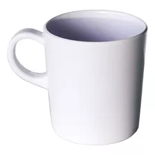 Jarro Taza Mug Desayuno Melamina Blanca Plástico Recto 350ml