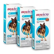 Combo / Kit - 3 Bravecto 20 A 40kg Carrapatos E Pulgas 