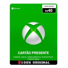 Cartão Xbox Live 40 Reais Gift Card Brasileiro Envio Rápido