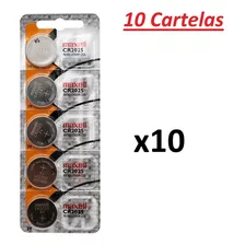 Bateria Maxell Cr2025- 10 Cartelas C/ 5 Unidades Em Cada