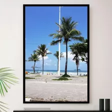 Quadro Praia De Guarujá Enseada Decorativo A4 23x33cm