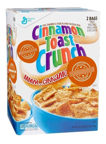 Cereal Cinnamon Toast Crunch General Mills 2 X 700 G