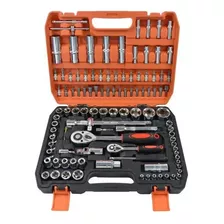 Caja Herramientas Set Kit Juego Dados Chicharra Llave Ratchet 108 Piezas Tecnopro