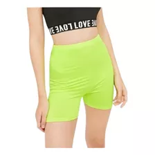 Biker Short Importado Romwe Shein Amarilo Neón