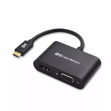 Cable Matters Aluminum Usb-c A Hdmi Vga Adaptador Surface