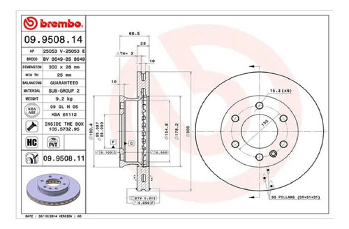 Disco Delantero Volks Crafter Van Base 2008 Al 2016 Brembo Foto 2