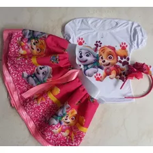 Conjunto Tutú Niña Paw Patrol Skye Patrulla Canina Cumpleaño