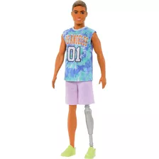 Boneco Ken Fashionista Los Angeles Com Prótese 212 - Mattel